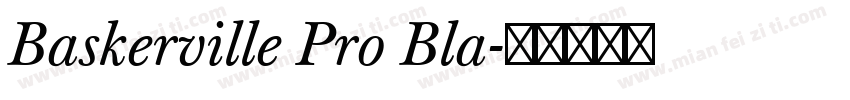 Baskerville Pro Bla字体转换
